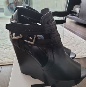 Lightly Used Black Michael Kors Wedge Shoes
